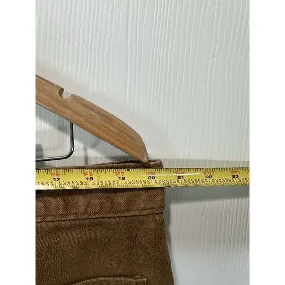 Vintage Carhartt Canvas Workwear Double Knee Carpenter Pants Size 40x30 Beige - Picture 8 of 9